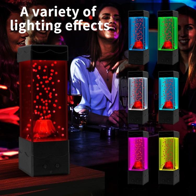 Светодиодная лава-лампа RGB Вулкан Ночник Пульт управления Цветная настольная лампа для спальни Вечеринки Бара Домашний декор