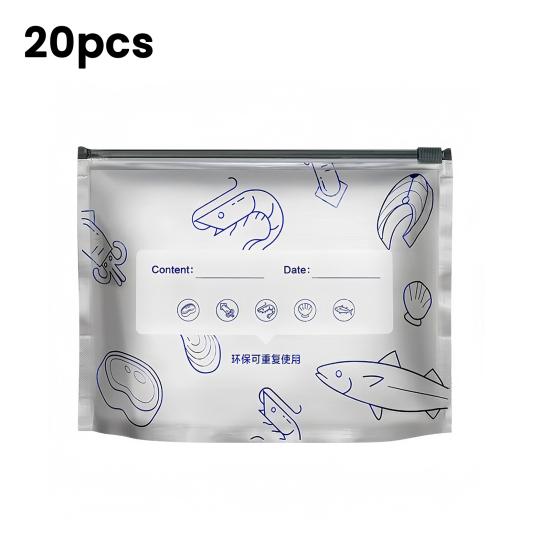 Пакеты из алюминиевой фольги, запечатываемые, герметичные, многоразовые, запечатанные пакеты, стоячие вакуумные пакеты с застежкой-молнией и этикеткой для хранения овощей, фруктов, мяса