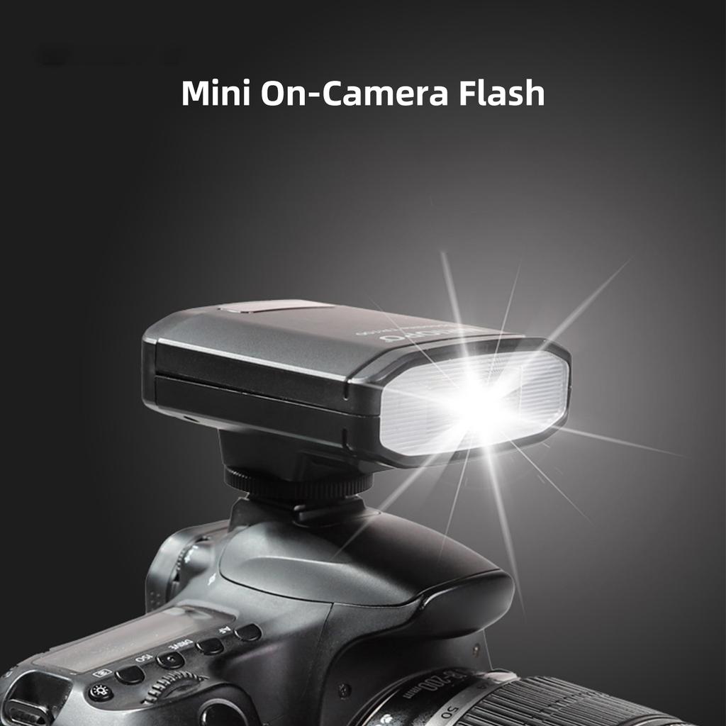 TRIOPO TR100 Universal Mini Camera Flash GN12 On-camera Flash 5600K Speedlite 0.1-1.8s Recycle Time