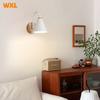 Nordic Wall Lamp Solid Wood Wall Lamps Bedroom Modern Bedside Light Creative Macaron Wall Lights Living Room Restaurant E27