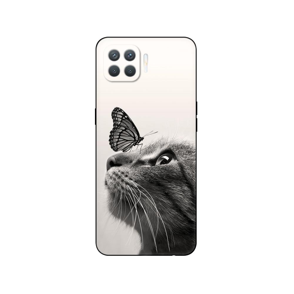 Чехол для Oppo Reno4 Lite, чехол для Oppo Reno4 F, чехол для Oppo F17 Pro, задняя крышка CPH2125 SPH2209 CPH2209 CPH2119 Reno 4 F, черный чехол из ТПУ 6,43 дюйма
