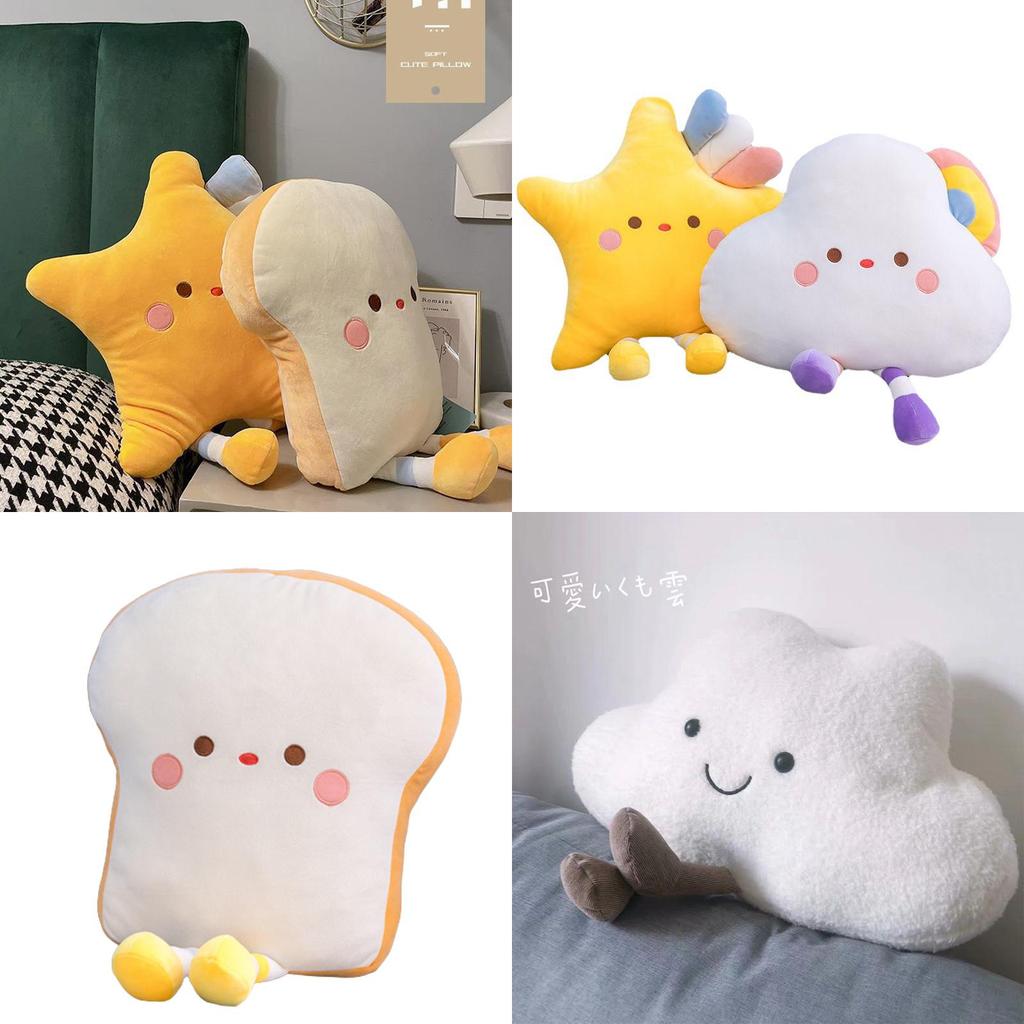 Ultra-soft Crystal Fleece Stuffed Fruit And Bread Plush Toys For Sleeping And Snuggling