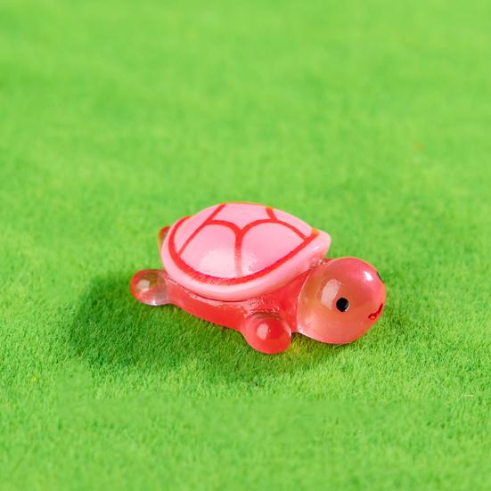 24 шт. Фигурки черепах, светящиеся смоляные украшения в виде черепах, светящиеся в темноте миниатюры черепах для волшебного сада, поделки своими руками, мох, микроландшафтное украшение