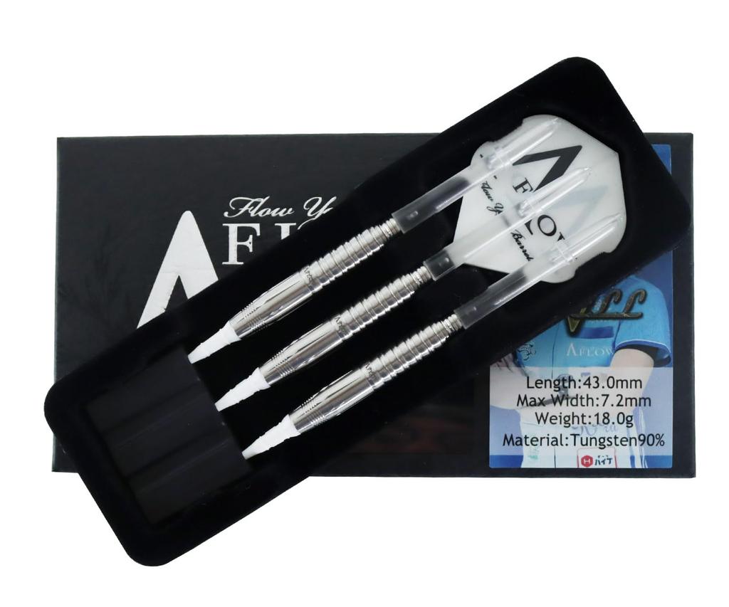 Dynasty BLACK LINE RIELL5 Riel 5 2BA Maito Shimizu Player Model Darts Barrel Dart Set A-FLOW