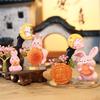 Creative Rabbit Mooncake Figurines Exquisite Micro Landscape Decoration Easter