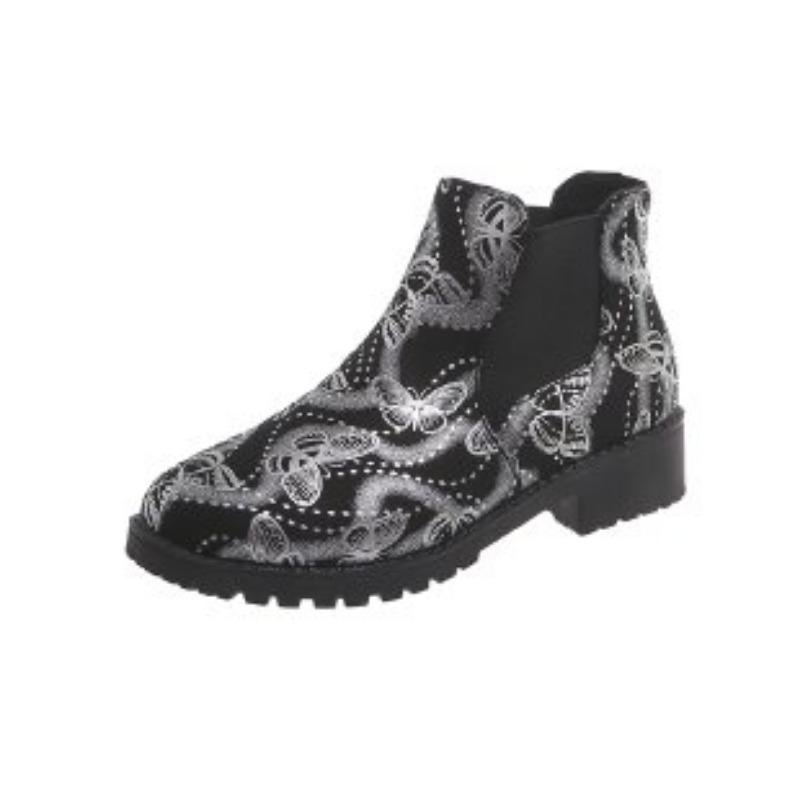 Женская обувь 2024 Высококачественные женские сапоги без застежек Модные принтованные современные сапоги Женские сексуальные ботильоны с острым носком Zapatos