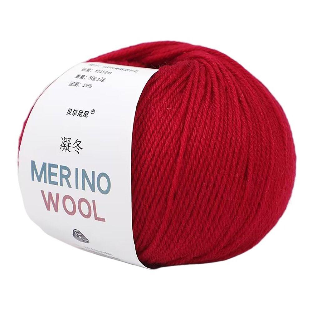 Вязание крючком Ручная работа Пряжа из чистой шерсти Меринос Поделки Нитки для шарфа Пальто Детского одеяла DIY