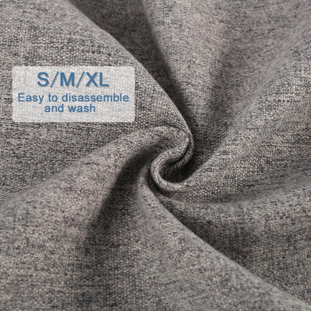 Lazy Sofa Cover Without Filler Linen Cloth Solid Lounger Bean Bag Sofa Covers Pouf Puff Couch Tatami Living Room Beanbags New