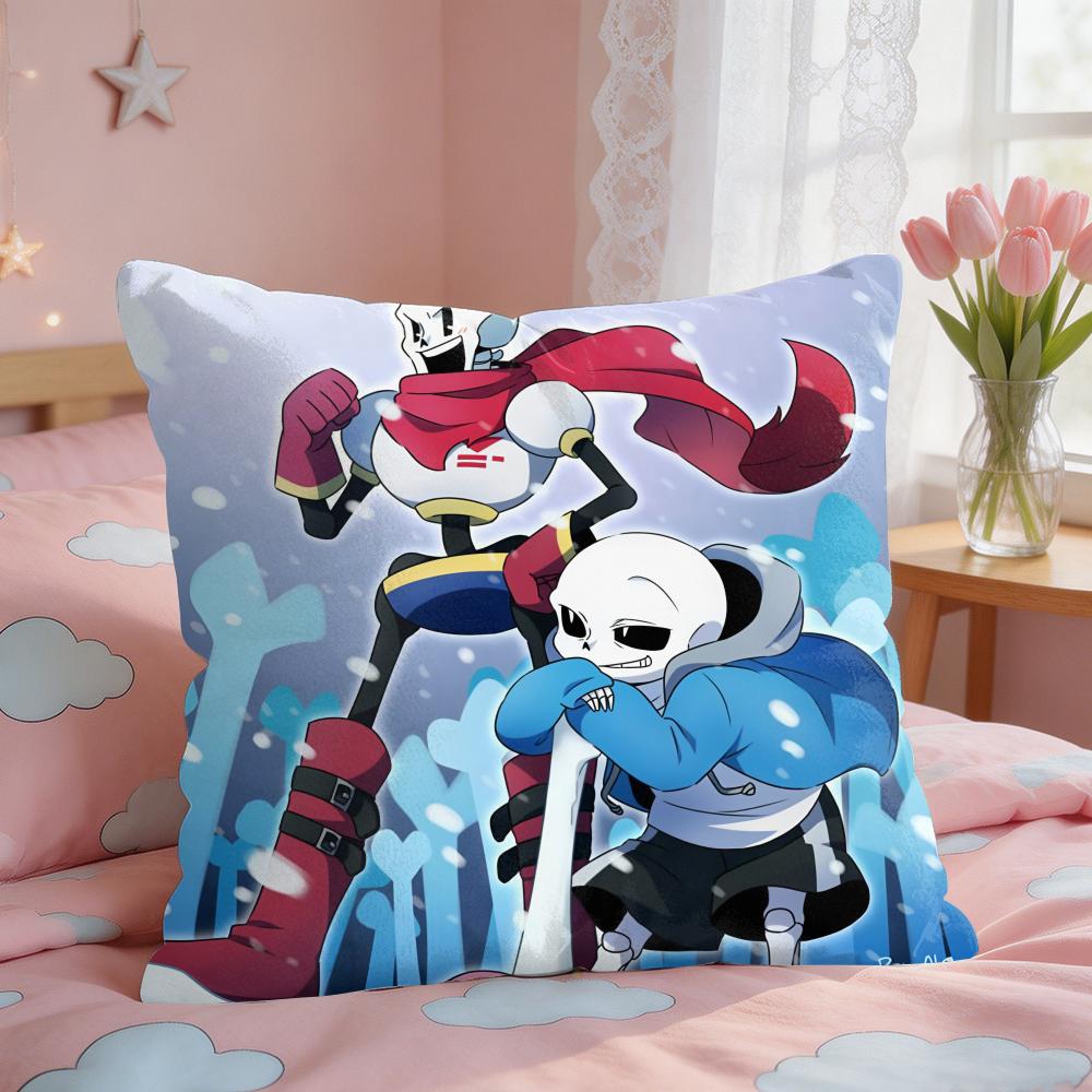 SSans Undertale Аниме Наволочка Квадратная Короткий Плюш Подушка Чехол Гостиная Диван Домашний Декор Funda X