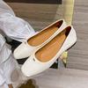 Fashion Brief Style Women Moccasins Meatal Decoration Slip On Loafers Square Toe Soft Leather Flats Women Working Shoes Big Size 43