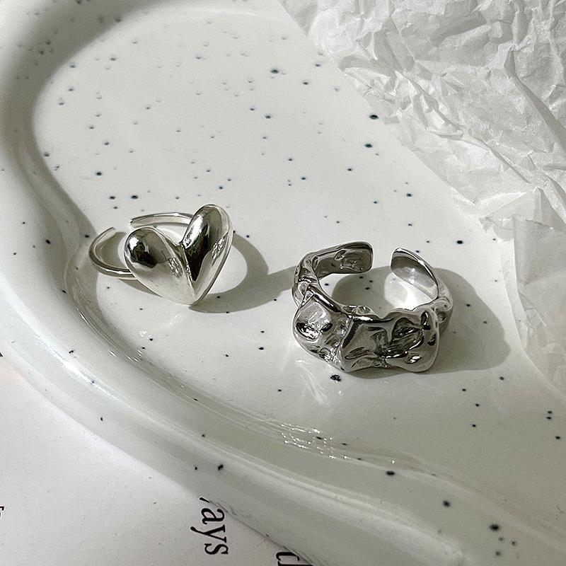 Xiaomi Original 925 Sterling Silver Heart Bump Rings For Women Counple Wedding Engagement Silver Women's Vintage Ring Fine Jewelry