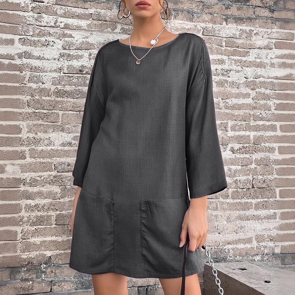 Fashionable Women's Loose Round Neck Casual Pullover Top