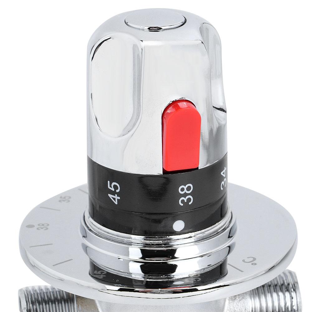 1шт латунный термостатический смесительный клапан для горячей/холодной воды, регулирующий температуру для домашнего водонагревателя