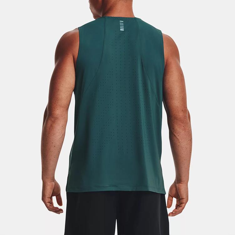 Under Armour Iso-Chill однотонный круглый вырез повседневный спортивный легкий сухой безрукавный жилет мужской топ турмалин-бирюзовый 1372300-716
