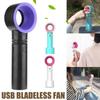 Новый летний портативный ручной безлопастной вентилятор, мини-кулер, удобный вентилятор без листьев с 3-скоростным USB-перезаряжаемым охлаждающим вентилятором для путешествий, офиса на открытом воздухе