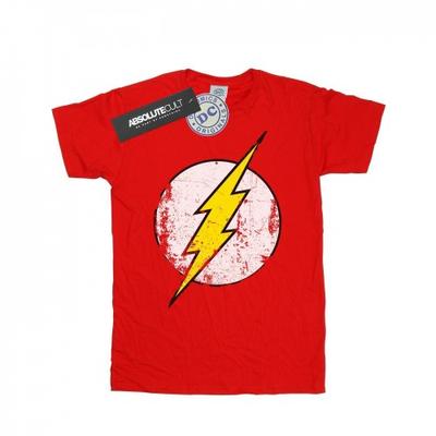 Футболка для девочек с логотипом Flash Distressed из хлопка