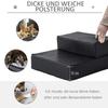 Dog Stairs Foldable Cat Stairs Entry Aid, 2 Steps, 20 cm, Black, for Bed, Sofa, Car, Small Dogs