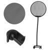 Microphone AntiSpray Filter Mesh Clip Flexible Neck Microphone Wind Screen Black(Black )