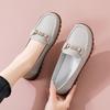 Round Head Women Casual Designer Women's Casual Shoes Flat Non-slip Lightweight Comfortable Set Wear Loafer Women's Single Shoes