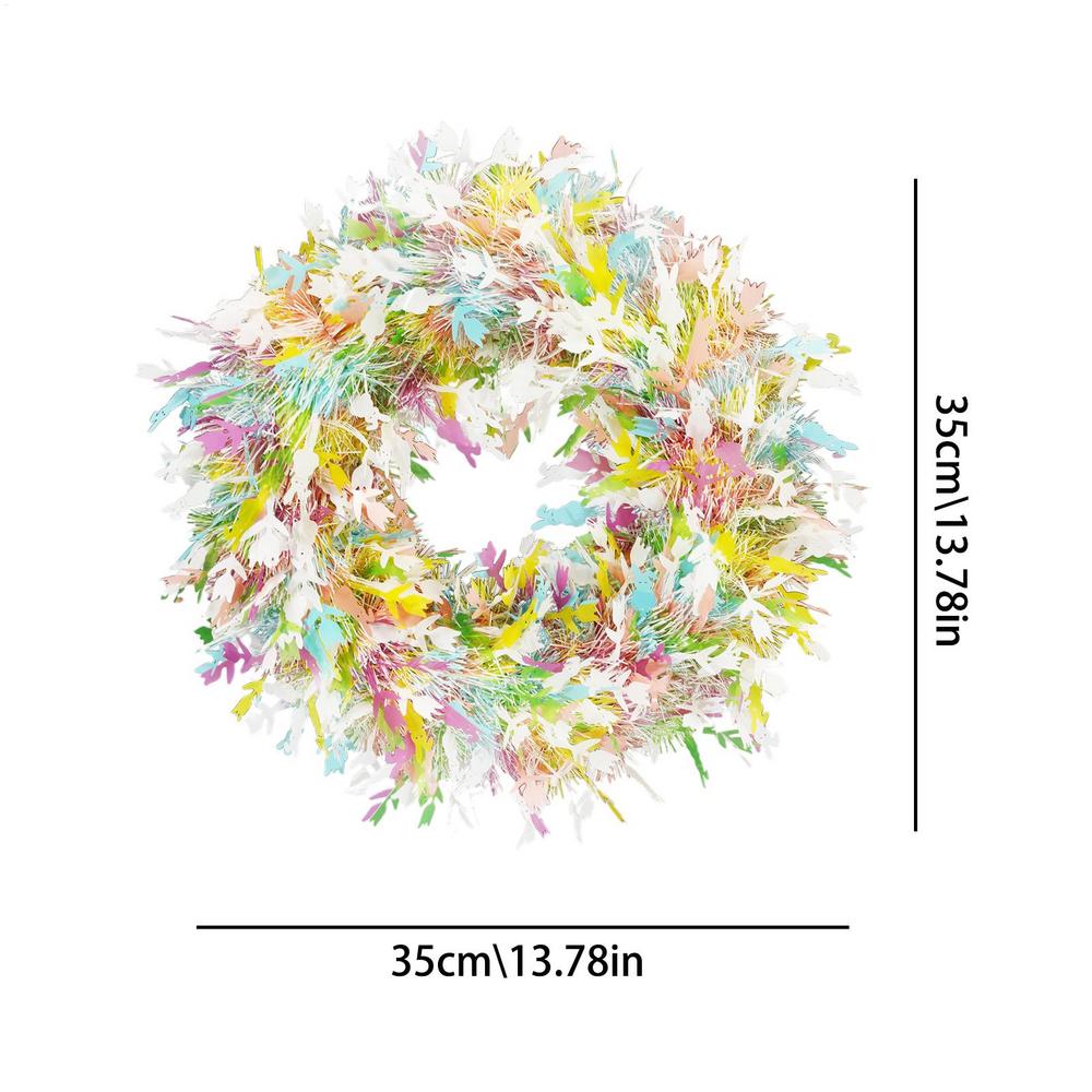 1 шт. Красочный пасхальный венок декор Весенние венки для входной двери Пастельный пасхальный искусственный венок Мини-весенний венок Венок на окно