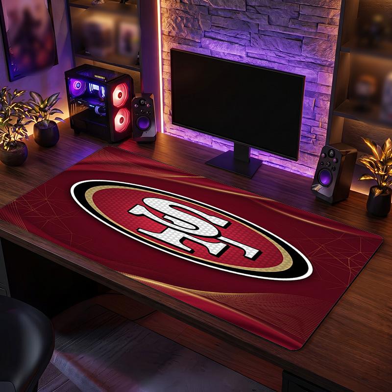 Коврик для мыши с узором San Francisco 49ers Анти?Нескользящий резиновый коврик для стола для игр, работы, украшение рабочего стола