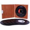 Coasters for Drinks with Gift Box - Set of 6 Colorful Retro Vinyl Record Disk Coasters with Funny Labels-Prevent Furniture from Dirty and