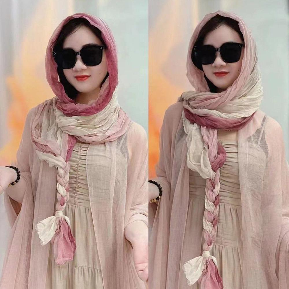 Handwoven Sunscreen Scarf Long Headscarf Shawl Fashion Accessory Beach Shawl Spring Summer