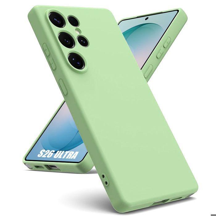 Coque Silicone - BOOLING - pour Samsung Galaxy S26 Ultra - Slim Légère Anti-Rayures - Vert