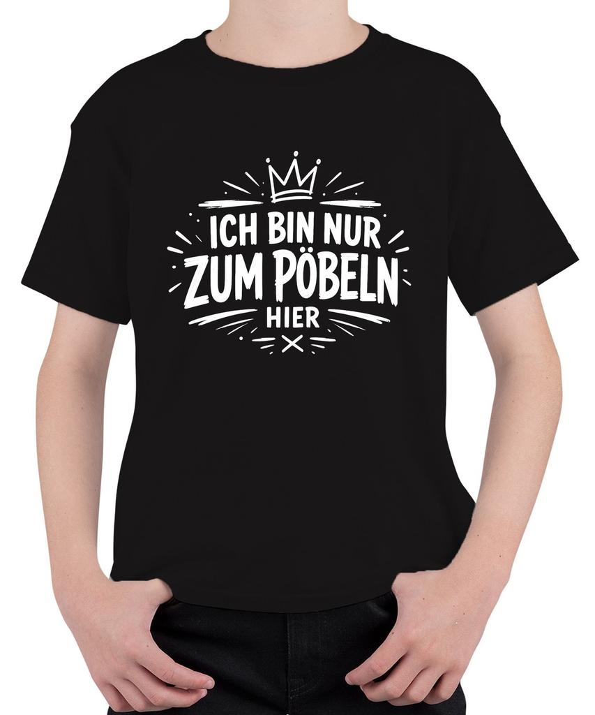 I'm Just Mobbing Here Funny Saying Gift Sarcasm Fun Kids T-Shirt