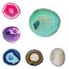 Natural Agate Slices Pendant Crystal Agate Stone Jewelry Making Charm Coaster for Home Decoration Art