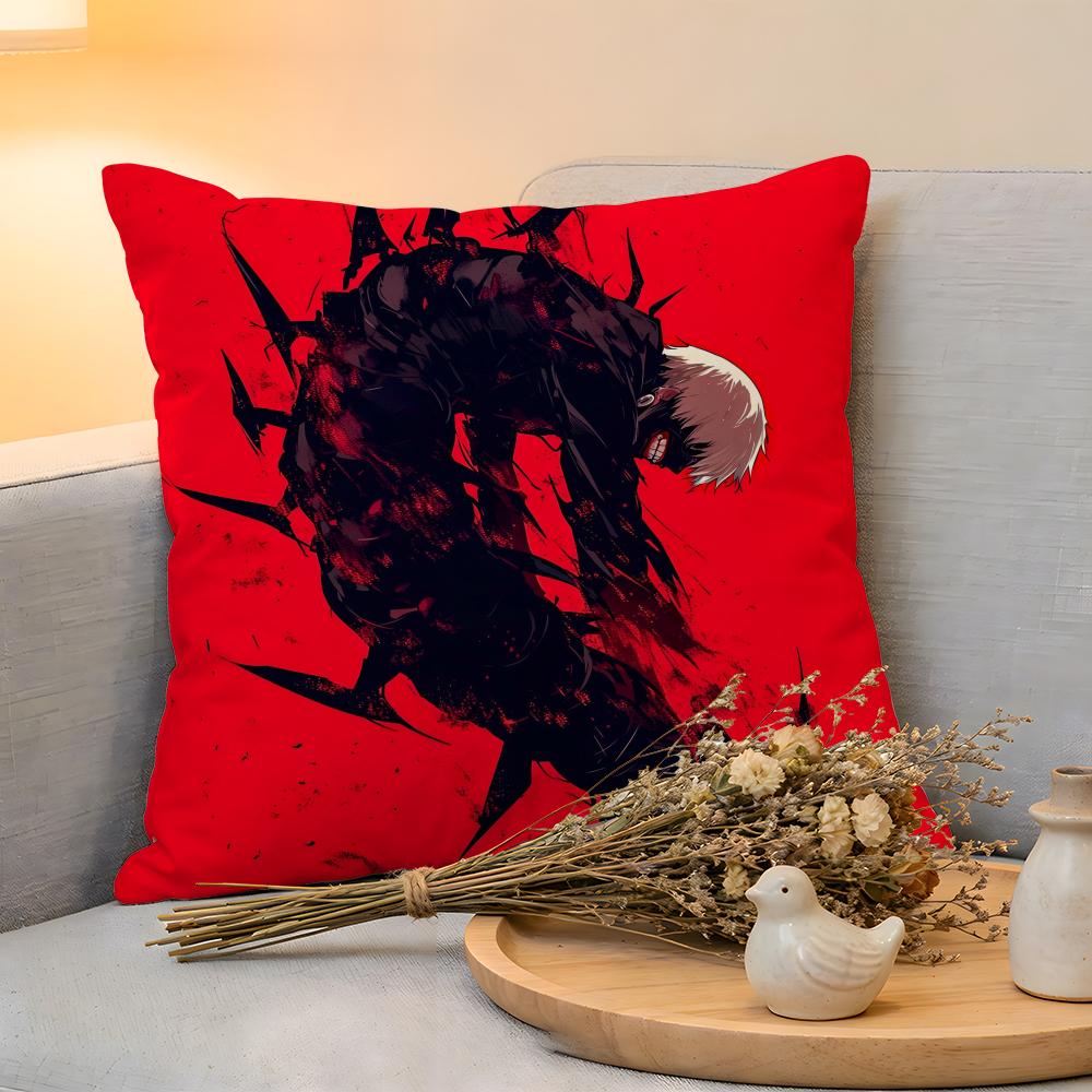 Cushion Cover Linen SkinFriendly Soft Decorative Case for Sofa Home Decor Cool Anime TTokyo GhoulS Pillow cover