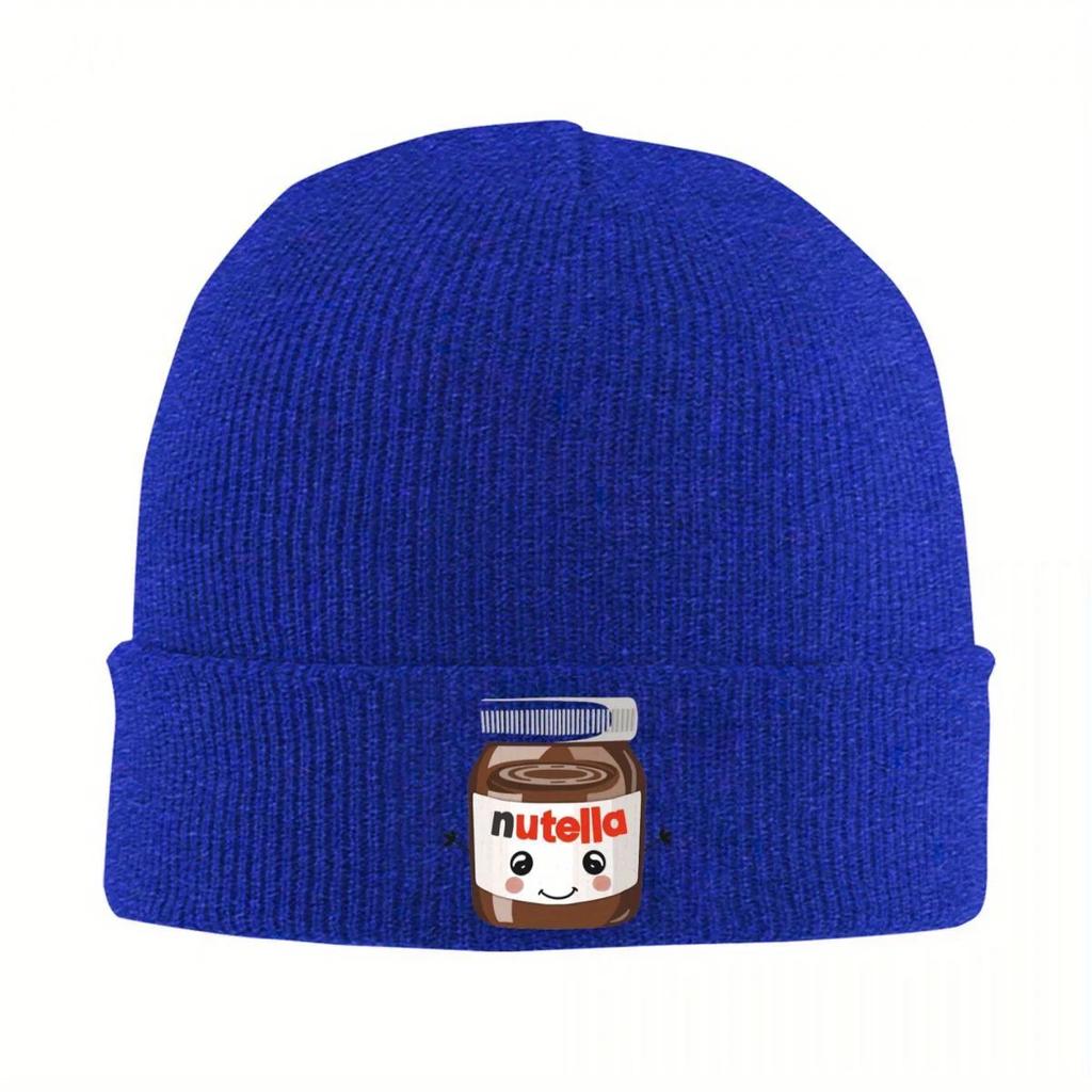 Милая вязаная шапка Nutella Модная шапка-боннет Осень Зима Для улицы Шапки-бини для унисекс Женщин Взрослых
