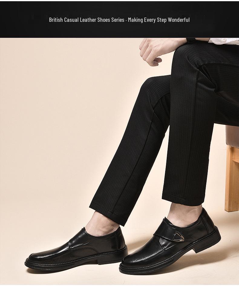 Men's Cross-Grain Cowhide Formal Leather Shoes for Autumn - Business, Casual, Wedding, or Dad's Style