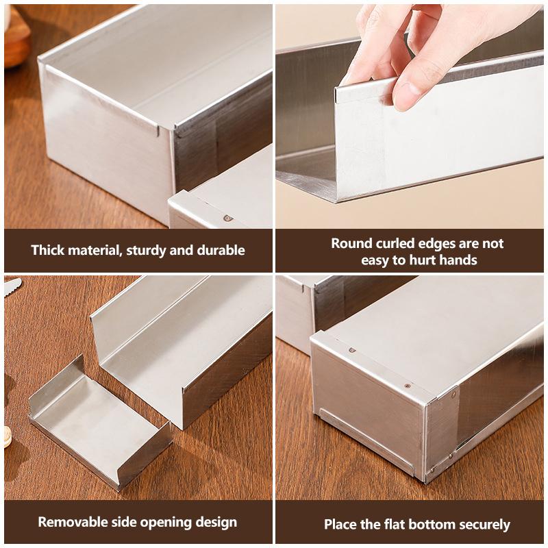 Tiramisu Cake Mold Removable Rectangular Non-Stick Stainless Steel Diy Cake Mousse Mold Tiramisus Baking Professional Tools