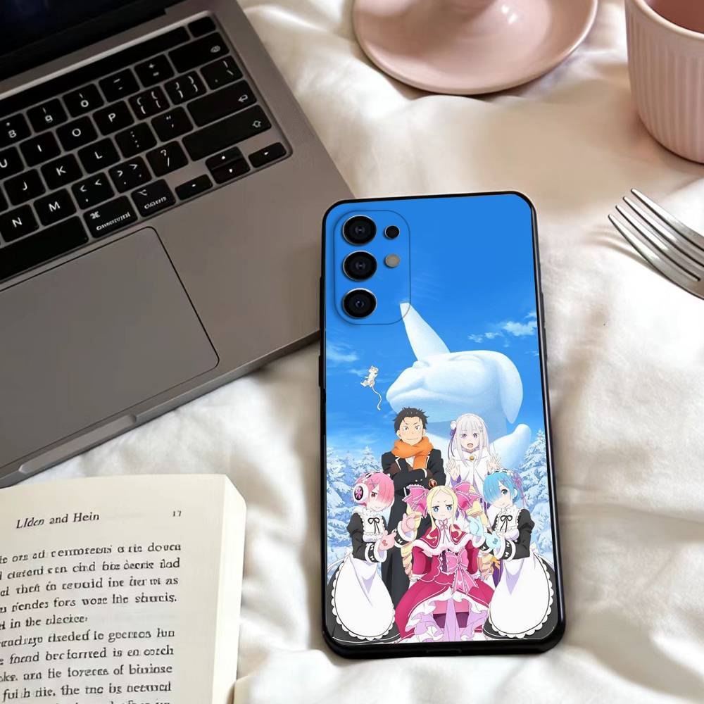 Чехол для телефона Re:Zero. Начни жизнь в другом мире. Для Samsung S25, 24, 23, 22, 30, 21, 10, 9, Ultra, Plus, Lite, FE, 4, 5 G. Мягкий черный чехол
