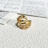 2026 Court Style Retro Heavy Industry Geometric Irregular Brushed Open Ring Women Ins Light Luxury Fashion Exquisite Index Finger Ring