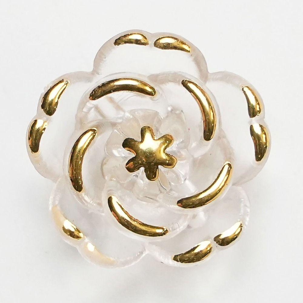 10Pcs Ornament Flower Beads Acrylic All-Match Pendant Durable Hole Charm  for Jewelry Making
