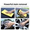 Yellow and Gray Dual-color Fine Fiber Thickened Car Wash Towel, Soft Fleece Strong Absorbent Car Cleaning Towel