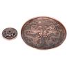 Double Dragon Incense Burner Plate Holder Zinc Alloy Home Decoration for Worship