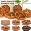 Khaki Rattan Wicker Woven Serving Baskets Handwoven Restaurant Serving Tabletop Display