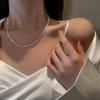 All Over the Sky Sparkling Necklace Female Clavicle Chain Neck Chain Simple Flash Element Chain Can Be Stacked Design.