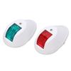 1Pair Yacht Signal Light 3W Boat Navigation Lights Marine Bow Lamps Red Green Light for Sailing DC12V‑24VWhite