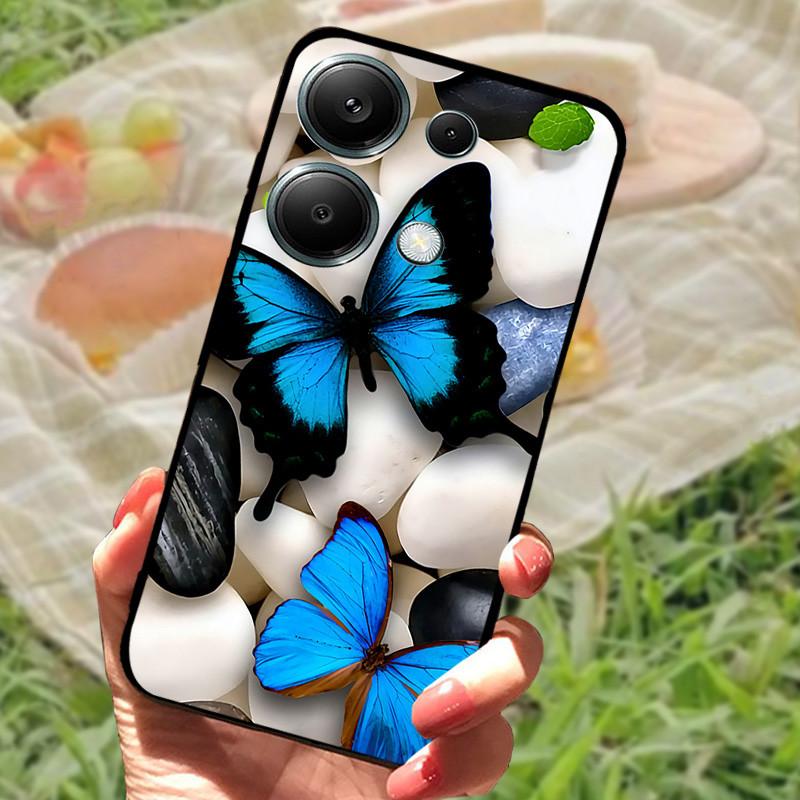Чехол для Poco M6 Pro 4G Чехол Poco M6 4G Силиконовый Мягкий Мраморный Бампер Coque для Xiaomi Poco F6 Redmi Turbo 3 5G Защитные Fundas