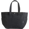 Tote Bag Black But Large Can Hold B5 Size Made In Japan Canvas Lunch Bag [Hinomoto Canvas] (Small Capacity/Multi-Pockets/Water Repellent)
