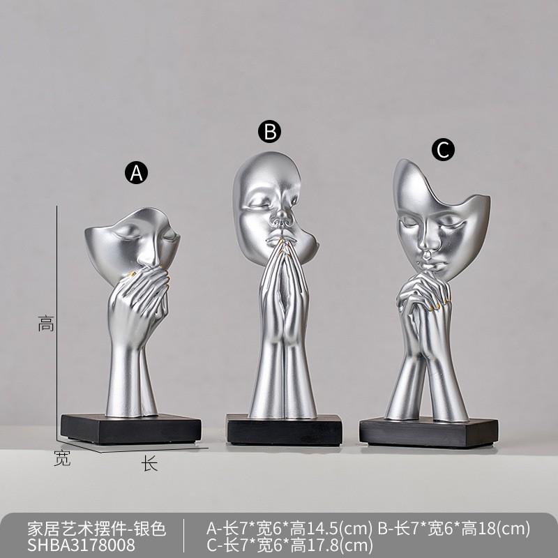 Modern Abstract Resin Figurine Sculpture Decor Living Room Entryway Office Gift