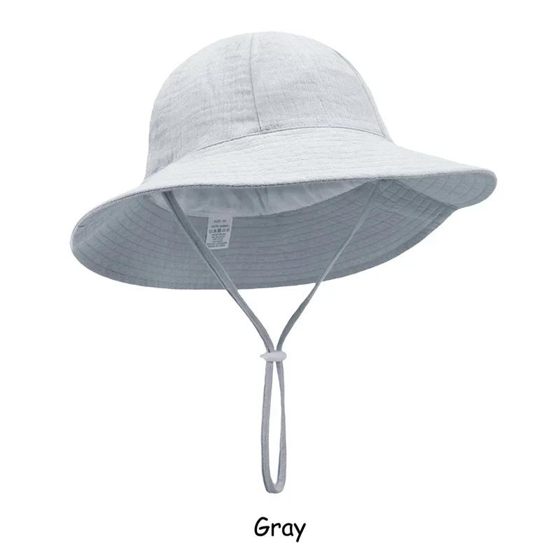 Summer Hat for Baby Breathable Cotton Panama Hats for Boy Girls Cartoon Printed Fisherman Cap Sun Protection Accessories