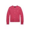 Polo Solid Color Cable Knit Logo Embroidered Long Sleeve Sweater Kids Sweater 313543047-058