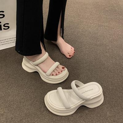 [Armano] Туфли на высокой платформе, крутые шлепанцы, летние новинки 2025 года, модная уличная обувь, сандалии для невысоких