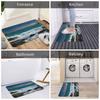 OCEAN WAVES Anti-slip Doormat Floor Mat Sand Scraping Carpet Rug for Kitchen Entrance Home Bathroom Footpad Mats