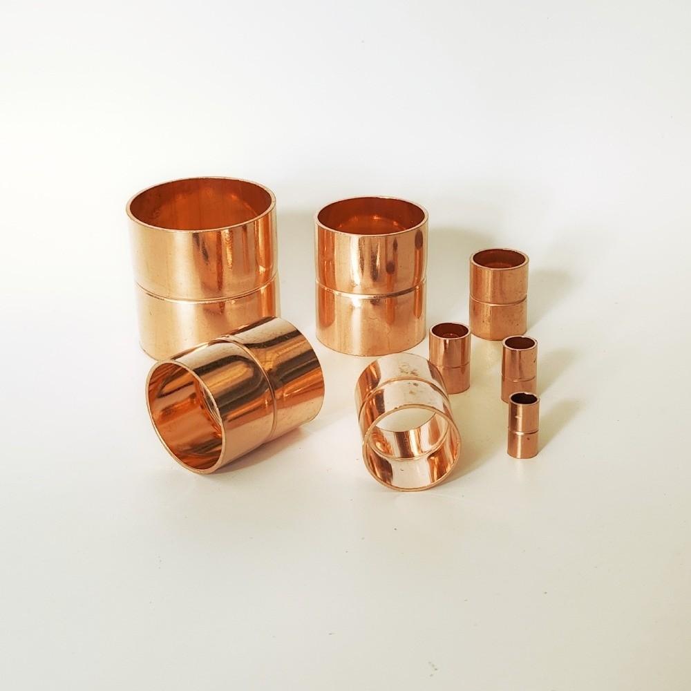 10PCS Copper Coupling Tube Fitting Equal Straight Weld Coupling Refrigeration Equipment